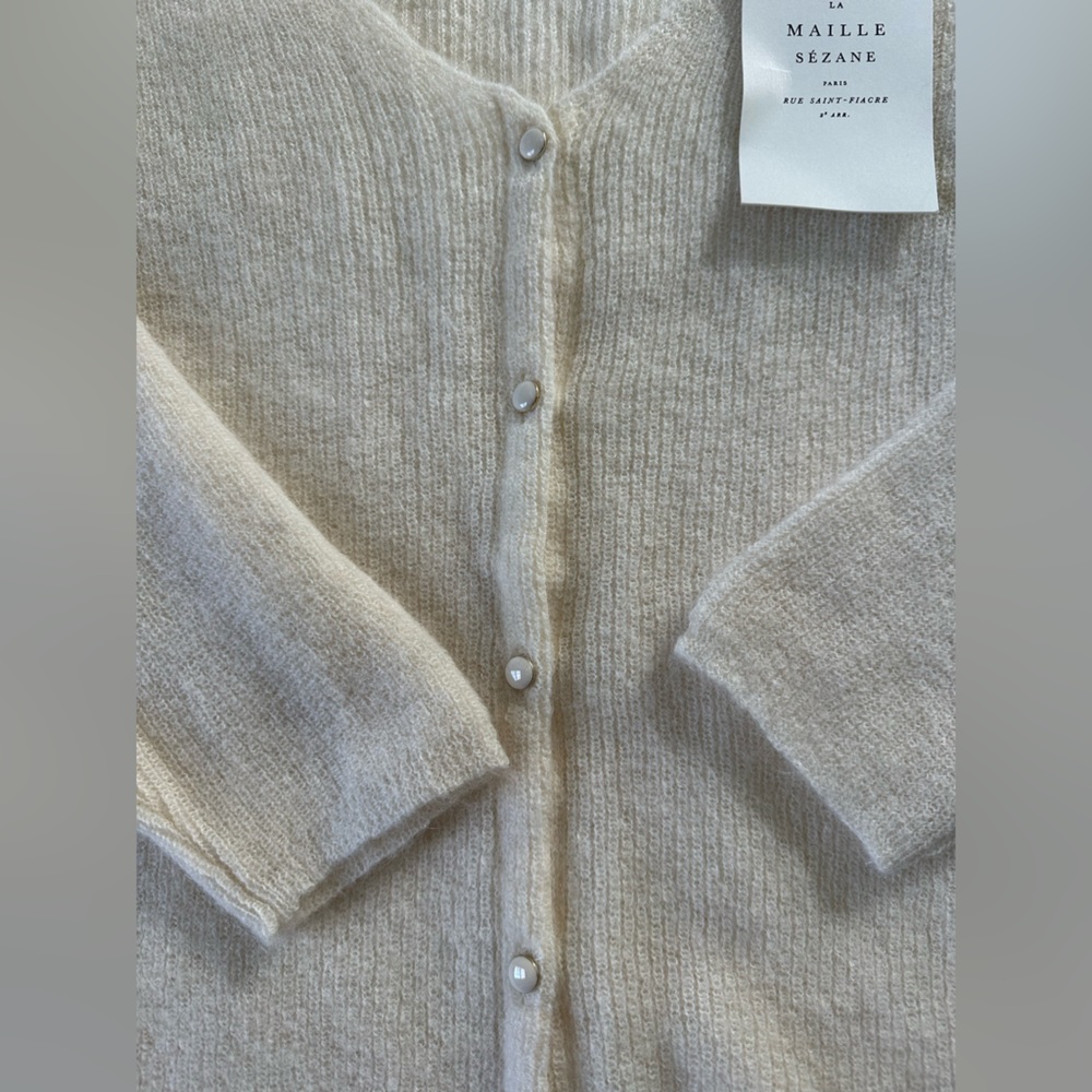 NWT SEZANE BARRY CARDIGAN IN ECRU 🤍🤍 SIZE S - Picture 8 of 12